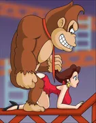 Donkey Kong pounds Pauline [loop w/ sound]