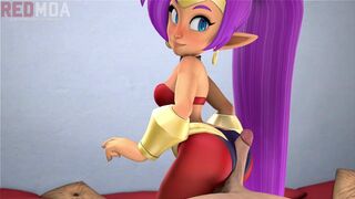 Shantae makes him cum from her ass cheeks