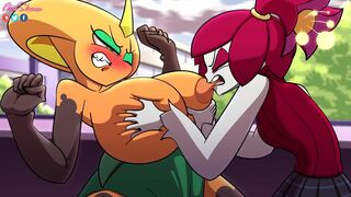 Pollena plays with Brall's breasts [PinkShonen]