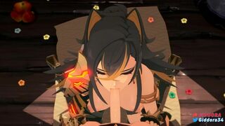 Beautiful Dehya - Blowjob