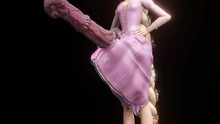 [Boldfinger42] Rapunzel with Horsecock getting hard