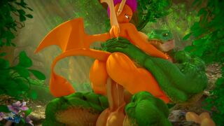 Smolder riding Renekton's big cock [hooves-art]