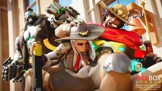 Ashe gives McCree a super blowjob [fireboxstudio]