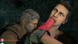 Joel, Nathan x Werewolf - Blowjob Duo