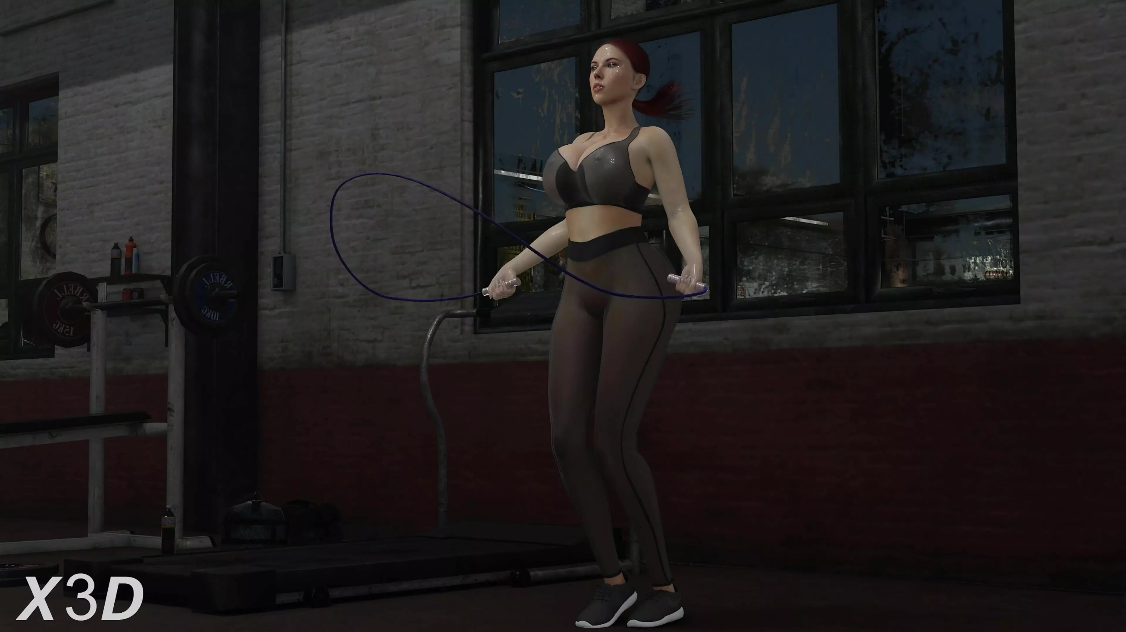 Xxx And Giant Rope 3d - Black Widow Jump Rope 60fps