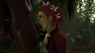 Ivy takes advantage of a situation with an intruder.(black) [Quick e]