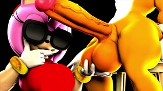 Amy Rose Grabbing Tails' Penis [Burstingseas]