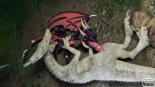 AlphaZapper & Cynder: Throat and Tongue Action - Grimm3D