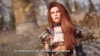 Aela meets the Dragonborn by Izzyguy1234