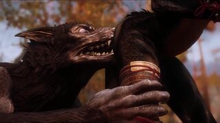 Werewolf hunts a Half-Khajiit and instincts take Over by Izzyguy1234