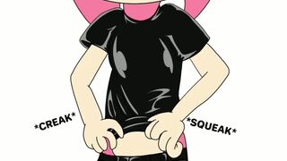 Amy Leather Squeaking