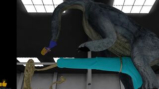 [Boldfinger42] Dino Futa Taur - Urethral Play