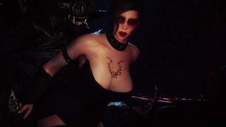 Vampire Groupie Sorceress Fucks Gargoyle by Glimix