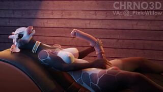Futa Giraffe Masturbation [chrno3d]