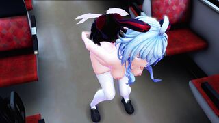 Ganyu and insect in train (Goutouren)