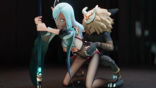 Shenhe ambushed by hilichurls and insect (Miaoshaquan)