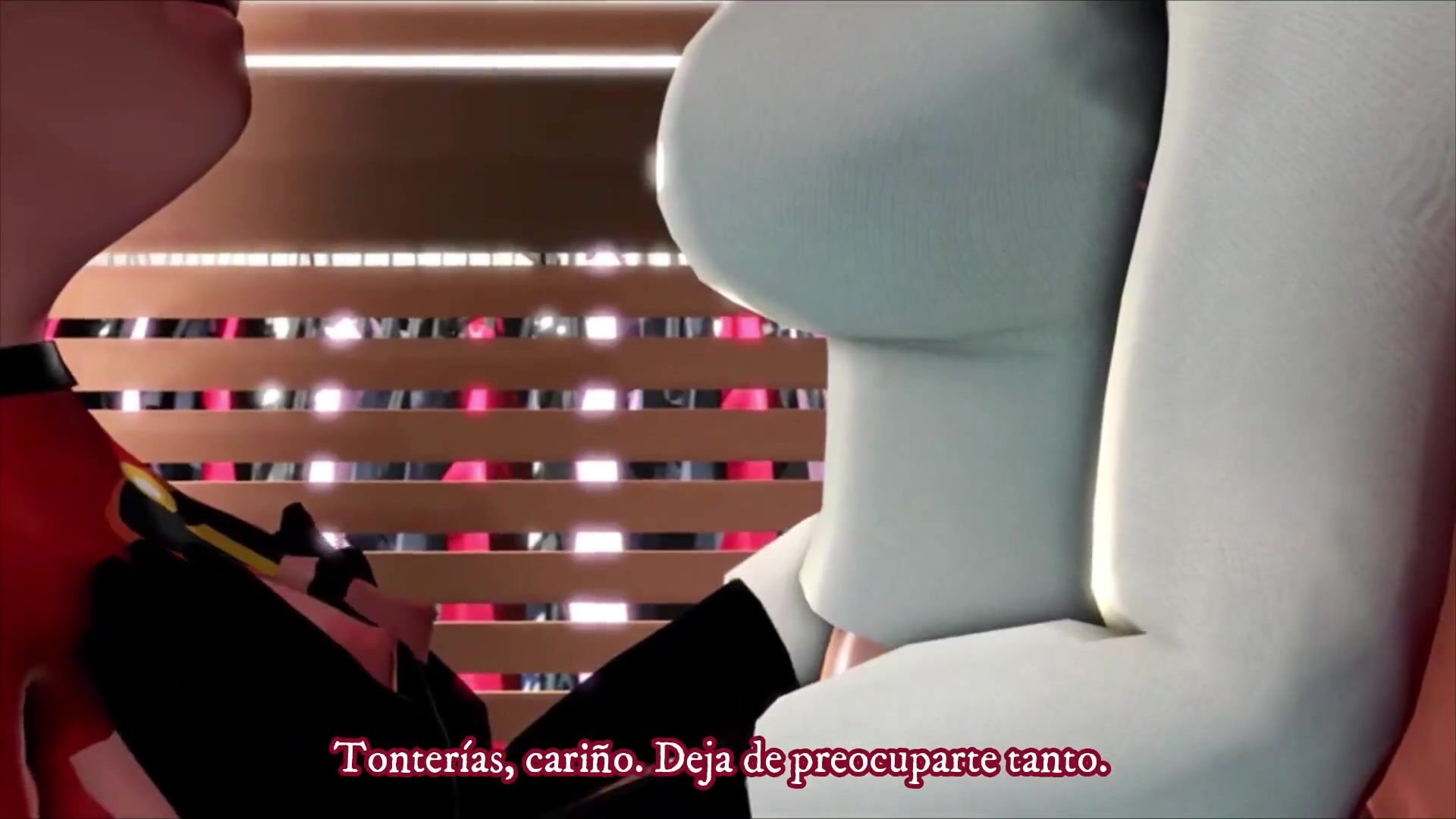 Helen and Violet Parr in the changing room (no security camera guy) (Sub Español)