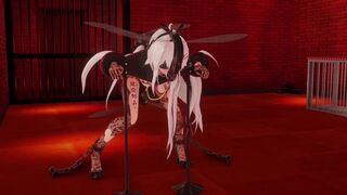 [m9F] Insect fucks Haku in sex dungeon room