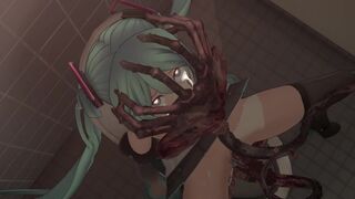 [DysonMMD] Miku ambushed by facehugger part 2