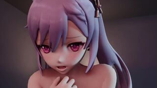 Keqing ride fucks big cock