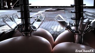 2B & A2 VS robot tentacles