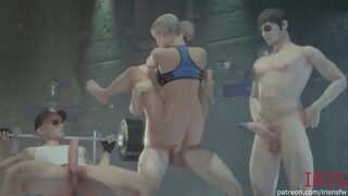 cassie cage with multiple boys
