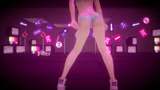 [KazuNishi] Pink Cat Strip dance