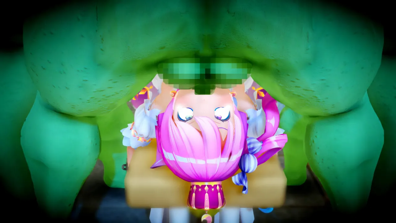 マレーバク大佐] Luna having her mouth fucked by orcs