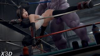 [4K] Tifa Lockhart Steps Into The Ring With Thanos [X3D]