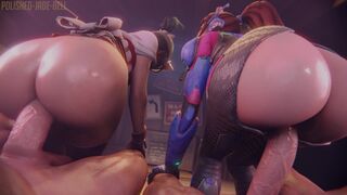 Kiriko And D.Va Tiebreaker [White][Polished-Jade-Bell]