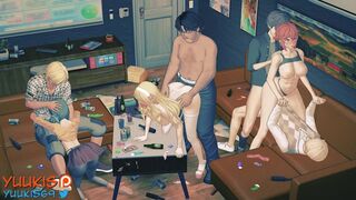 [NTR] Tomo-chan 3 Girl Orgy Gangbang