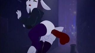 white rabbit being penetrated