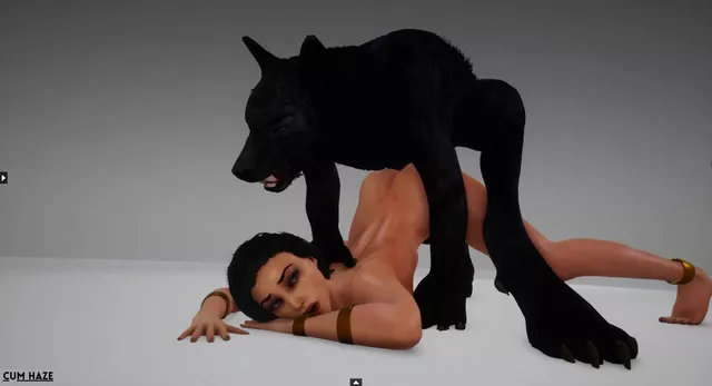 Giant Cock Life - Gorgeous Babe Fucks Big Bad Wolf | Big Cock Monster | 3D Porn Wild Life