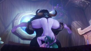 Tyrande and Tauren getting a taste of each other