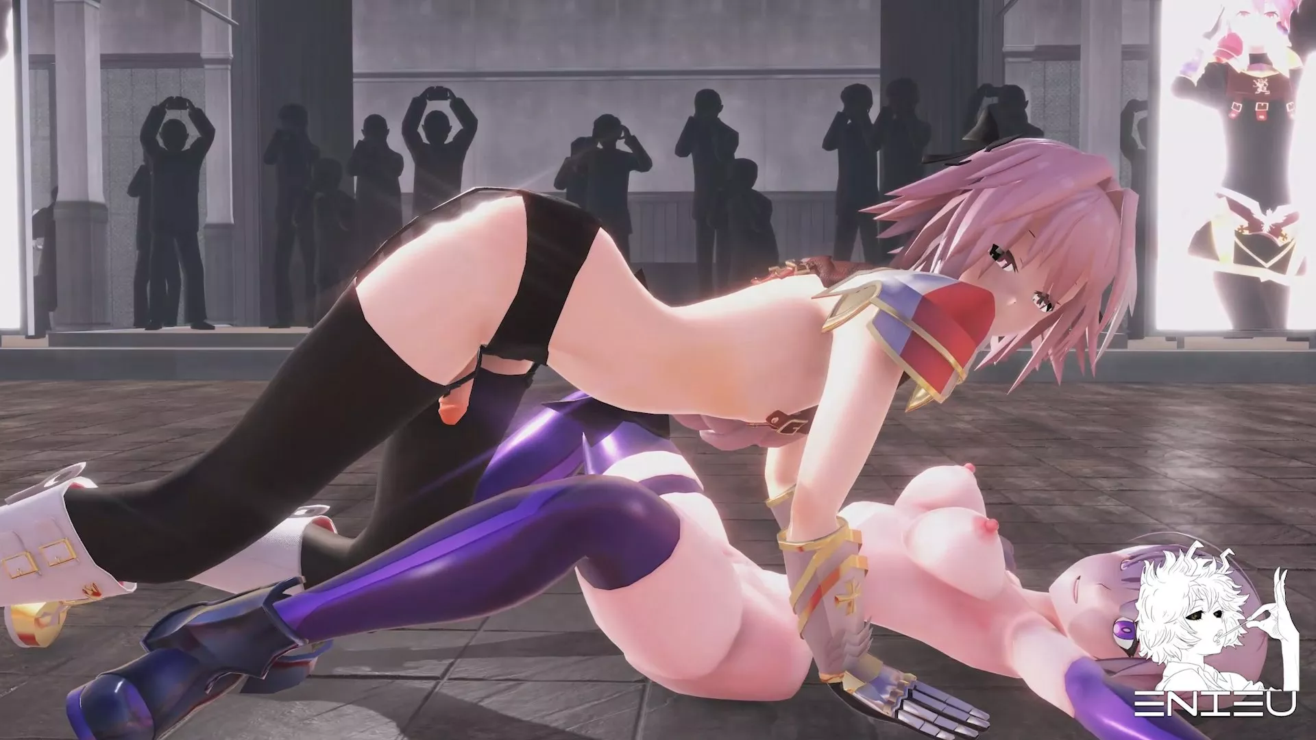 Astolfo and Mash Public Sex Dance [Anaconda][MMD]