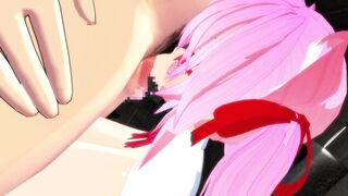 Dirty big tits bitch girl's no hand blowjob infinite bukkake Nuki MMD video