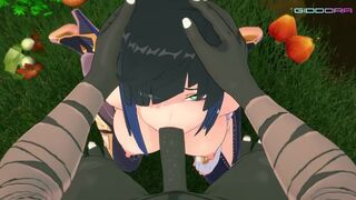 Yelan, a blowjob for hilichurl.