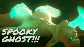 Ghost throat fucks busty elf + makes dad jokes