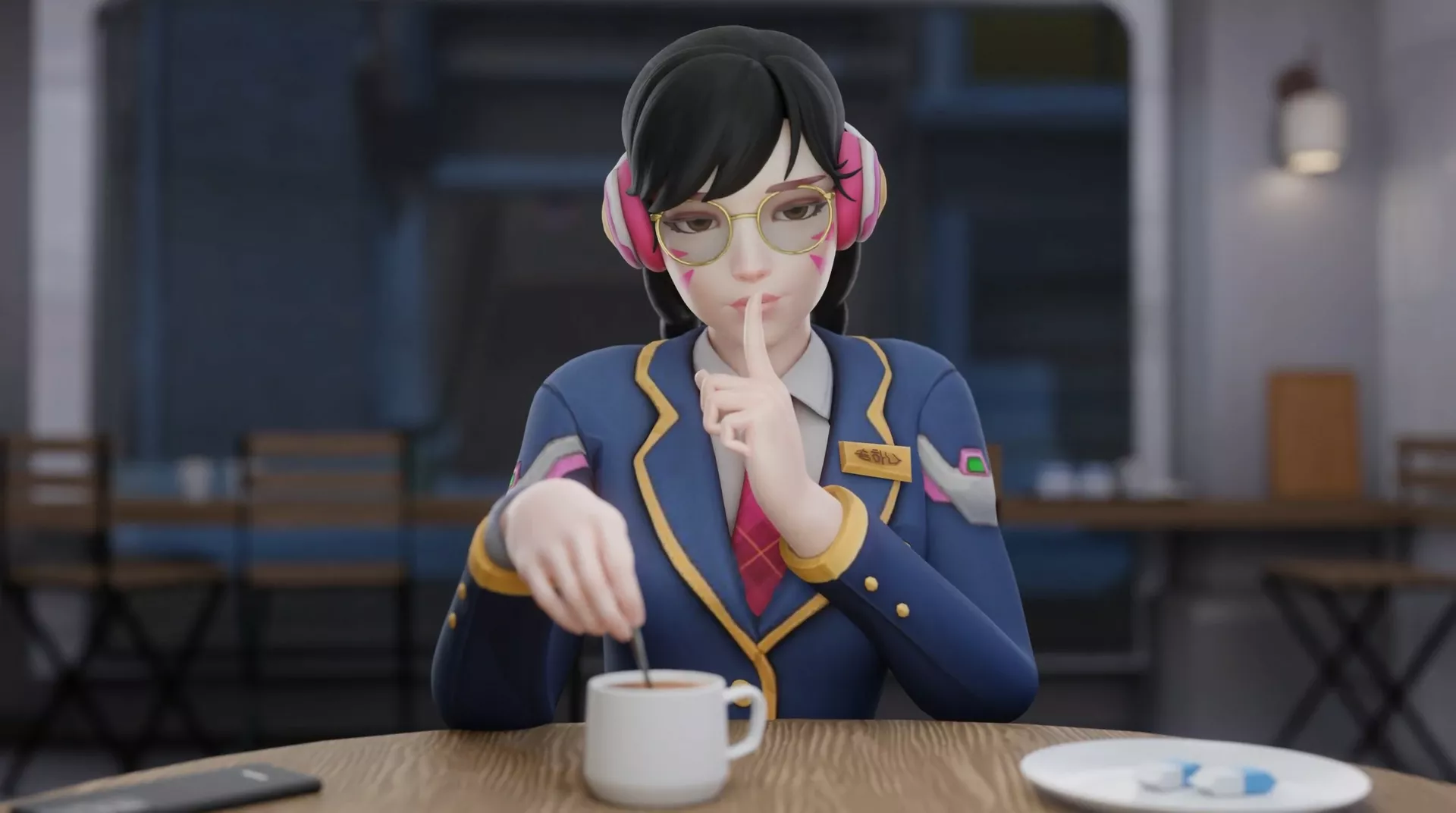 [4K] D.Va Coffee Break [Blacked][Aphy3d]