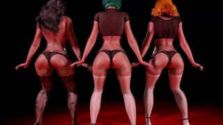 RedApple2 - Trio Shaking ass.