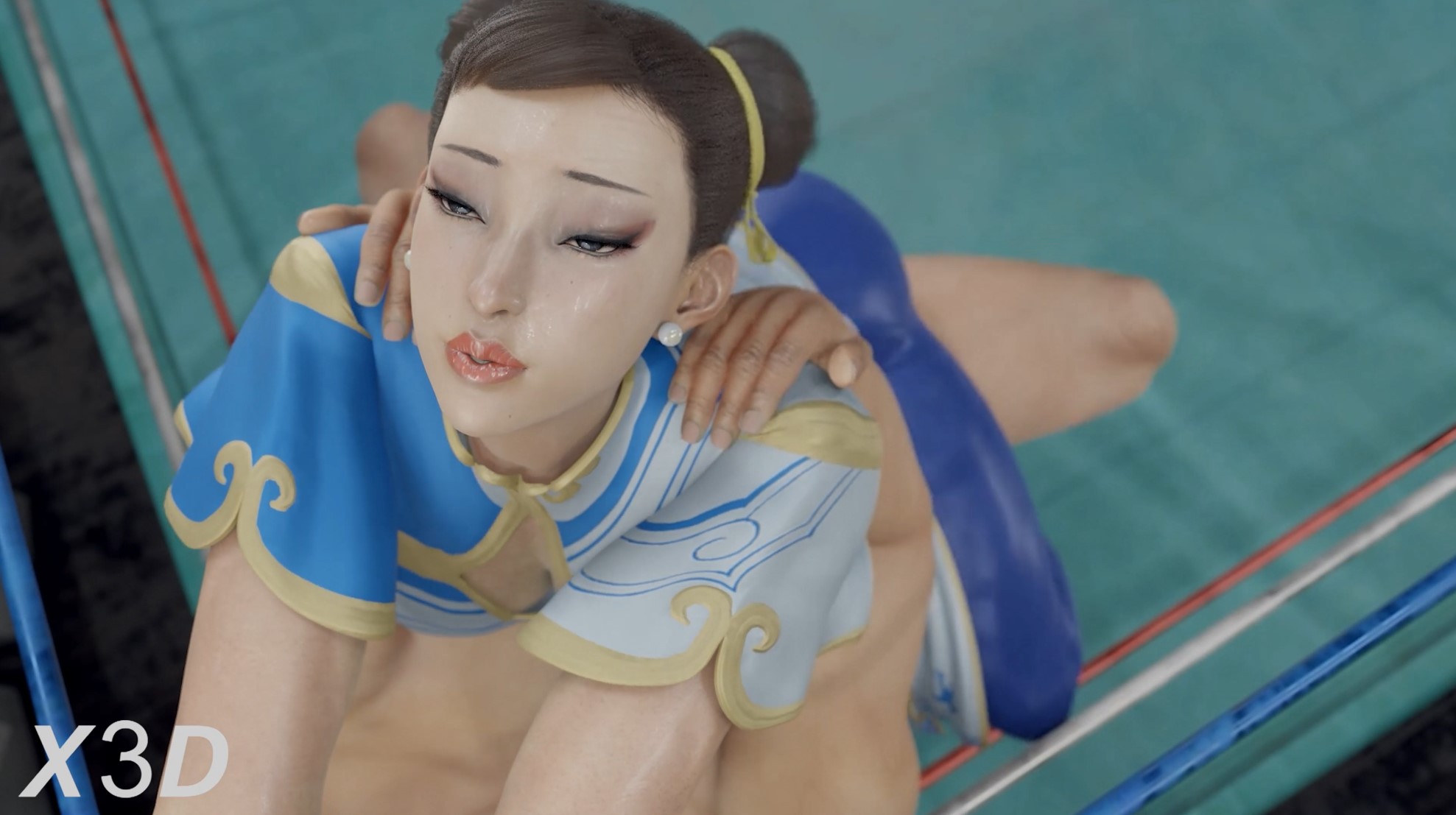 Chun-Li Gym Workout [White][X3D][4K]