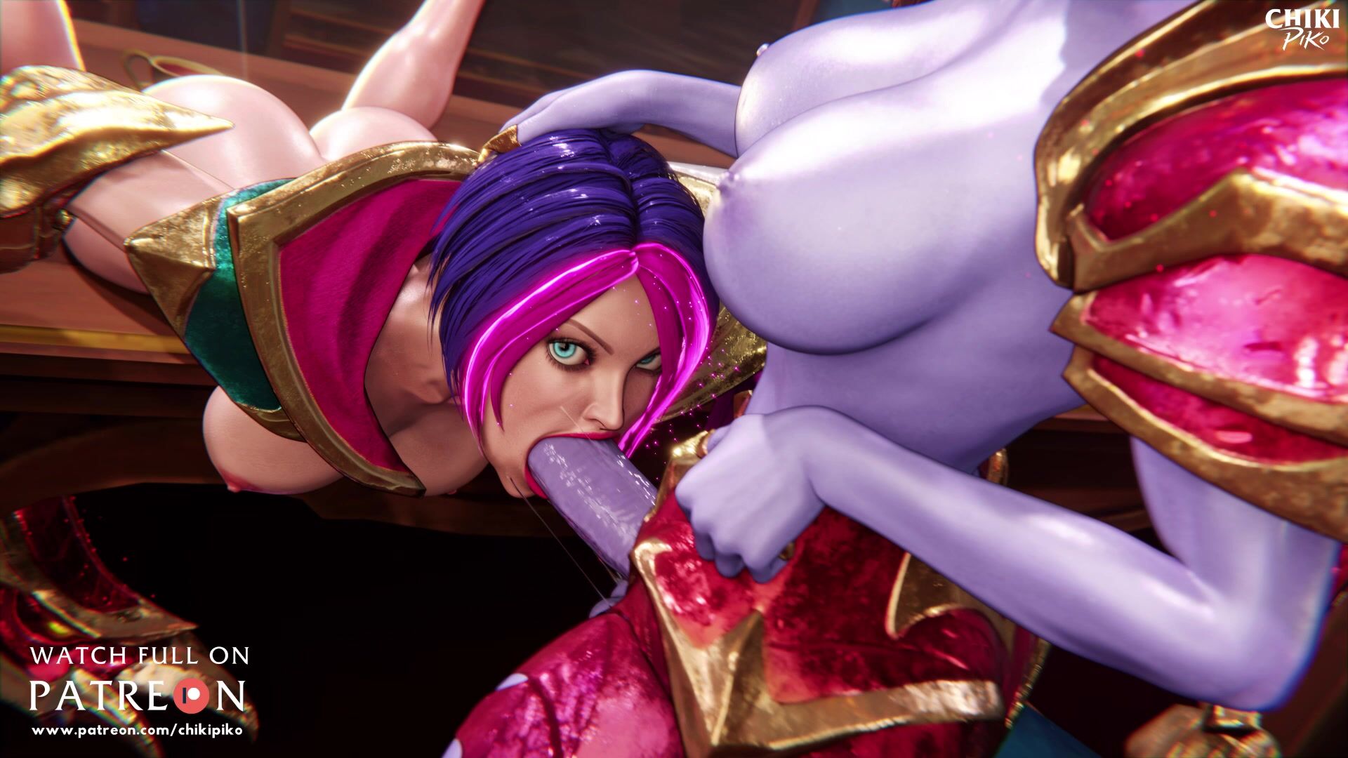 Futa Shyvana + Fiora Blowjob