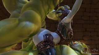 Sylvanas 3on1 cowgirl TAP bondageGangbang