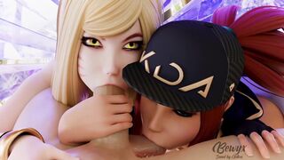 Ahri & Akali Duo Blowjob