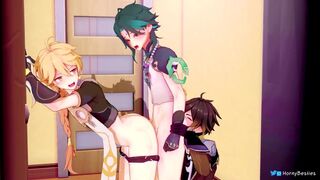 aether, xiao and zhongli