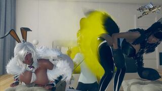 Pose for stinky Skunkchan and the girls!