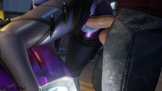 Widow fucks guy on car