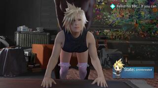 (Cloud Strife tries to resist a BBC)