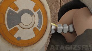 Rey Fucks BB-8, Finn and Han Solo