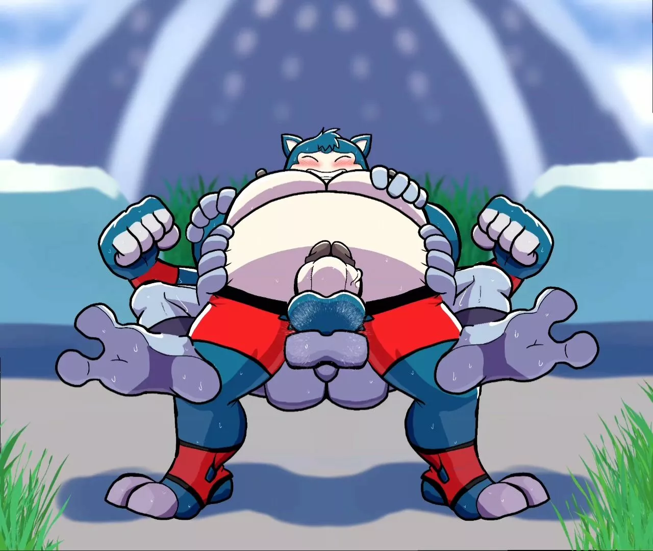 [hunter-husky]fight the enemy Machamp
